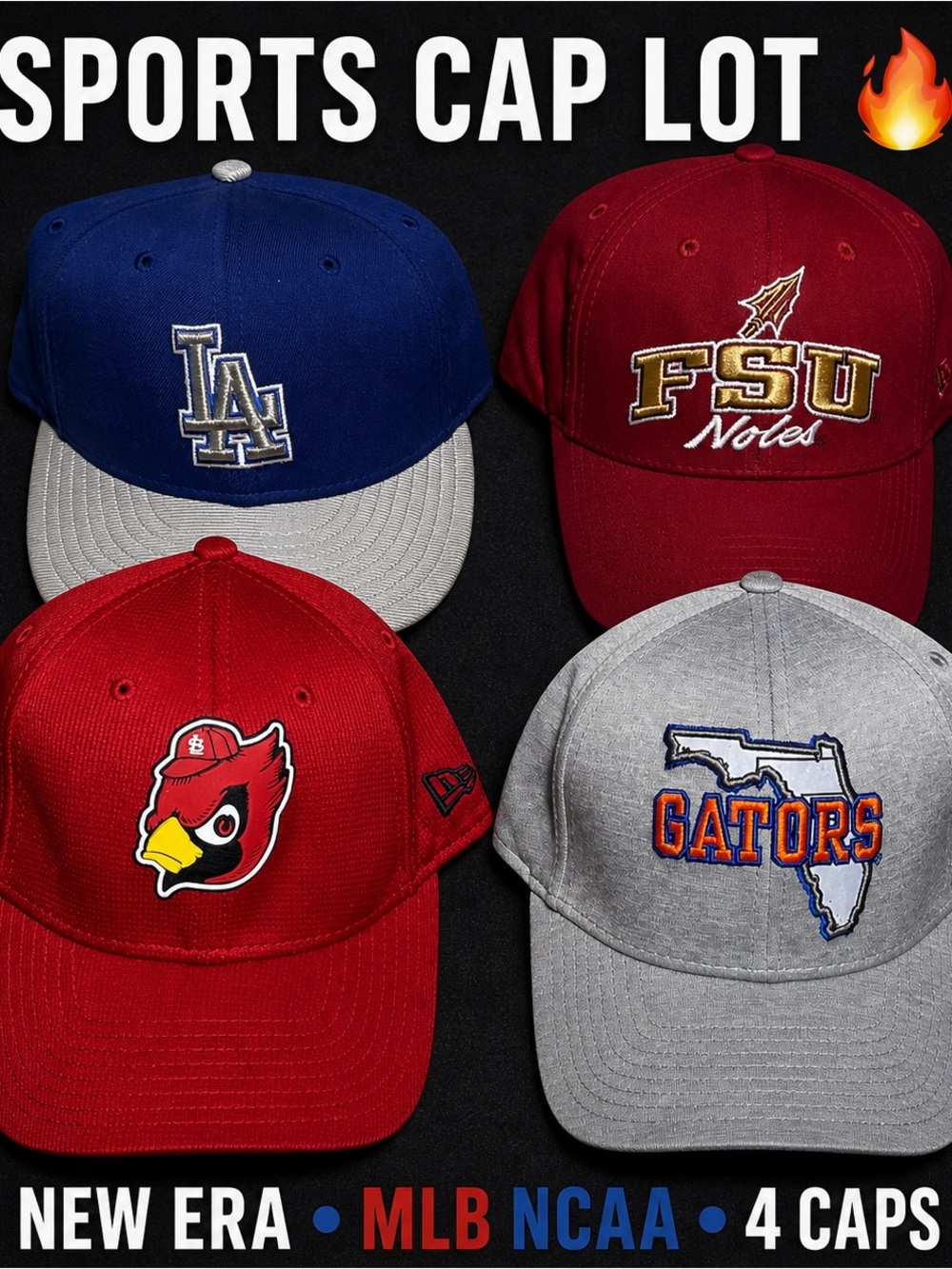 9FIFTY Blue and Red Fitted Cap with Tan Trim
